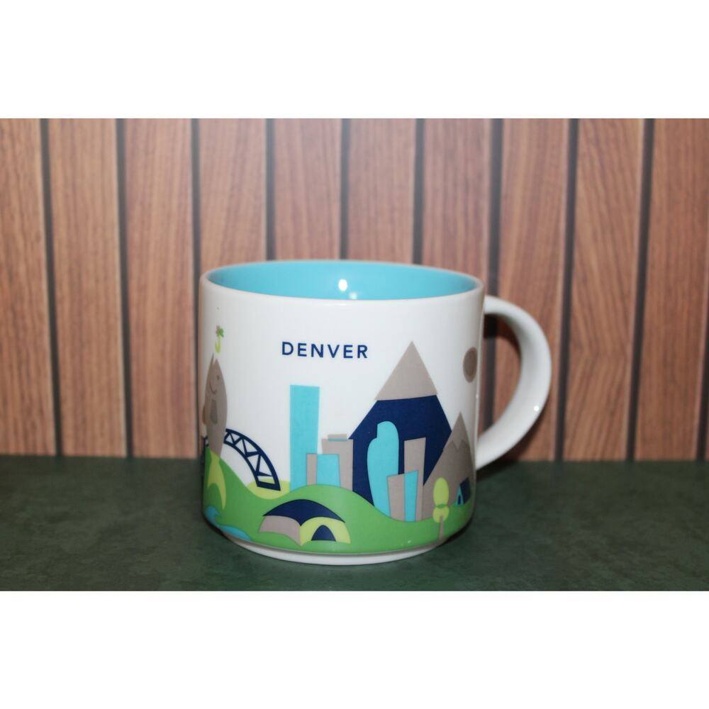 Starbucks Denver You Are Here YAH Coffee Mug 14 oz Ceramic EUC